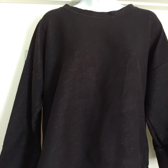 Fresh Produce Black Cotton Sweatshirt 3/4 length M/L - Picture 8 of 12